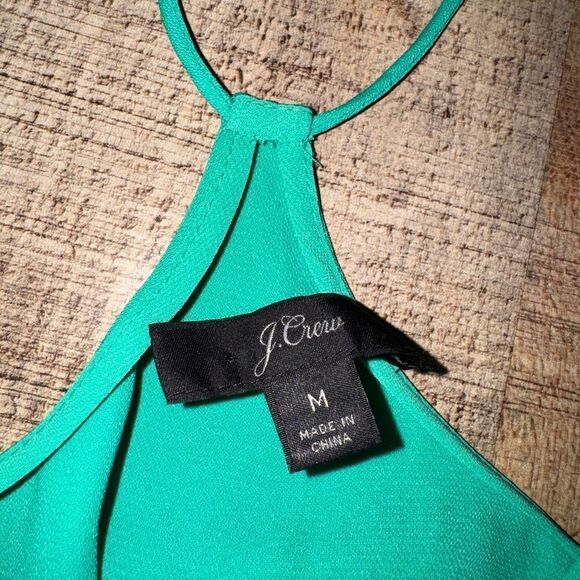 J. Crew Cami Racerback green tank top blouse size M - Picture 8 of 9